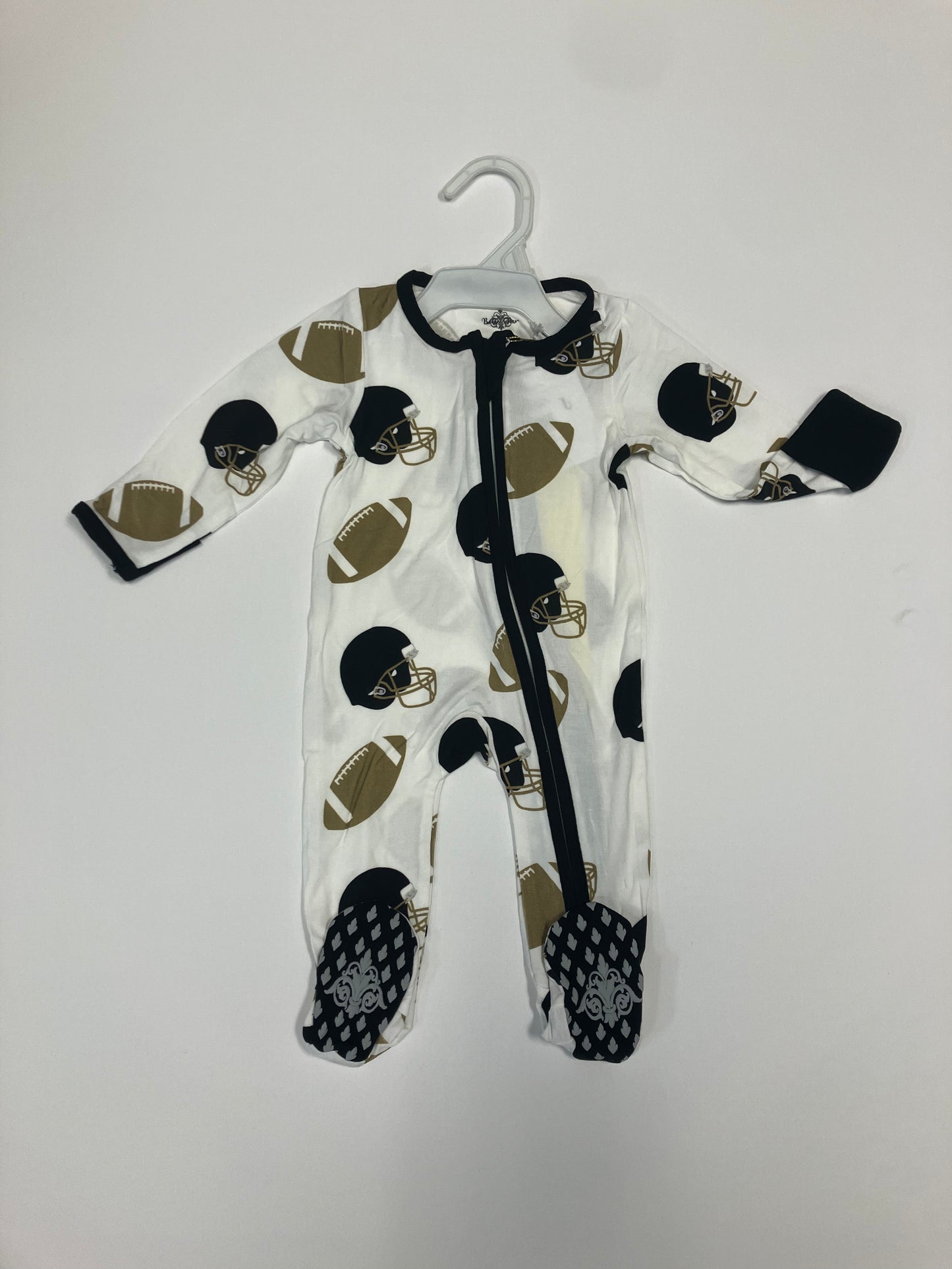 Football Fever Black and Gold Footie