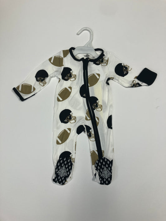 Football Fever Black and Gold Footie