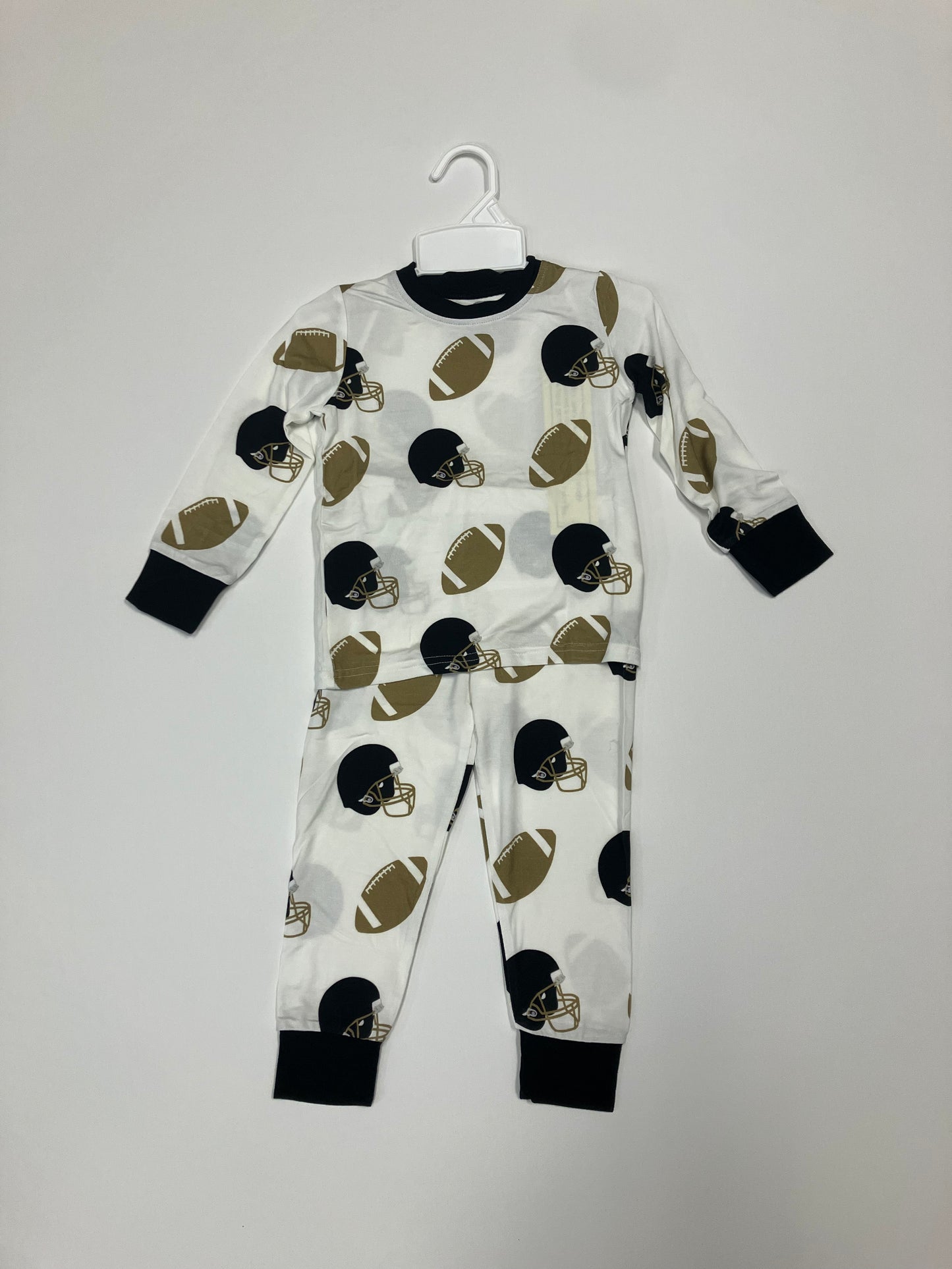 Football Fever Black and Gold Pajamas