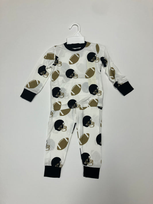 Football Fever Black and Gold Pajamas