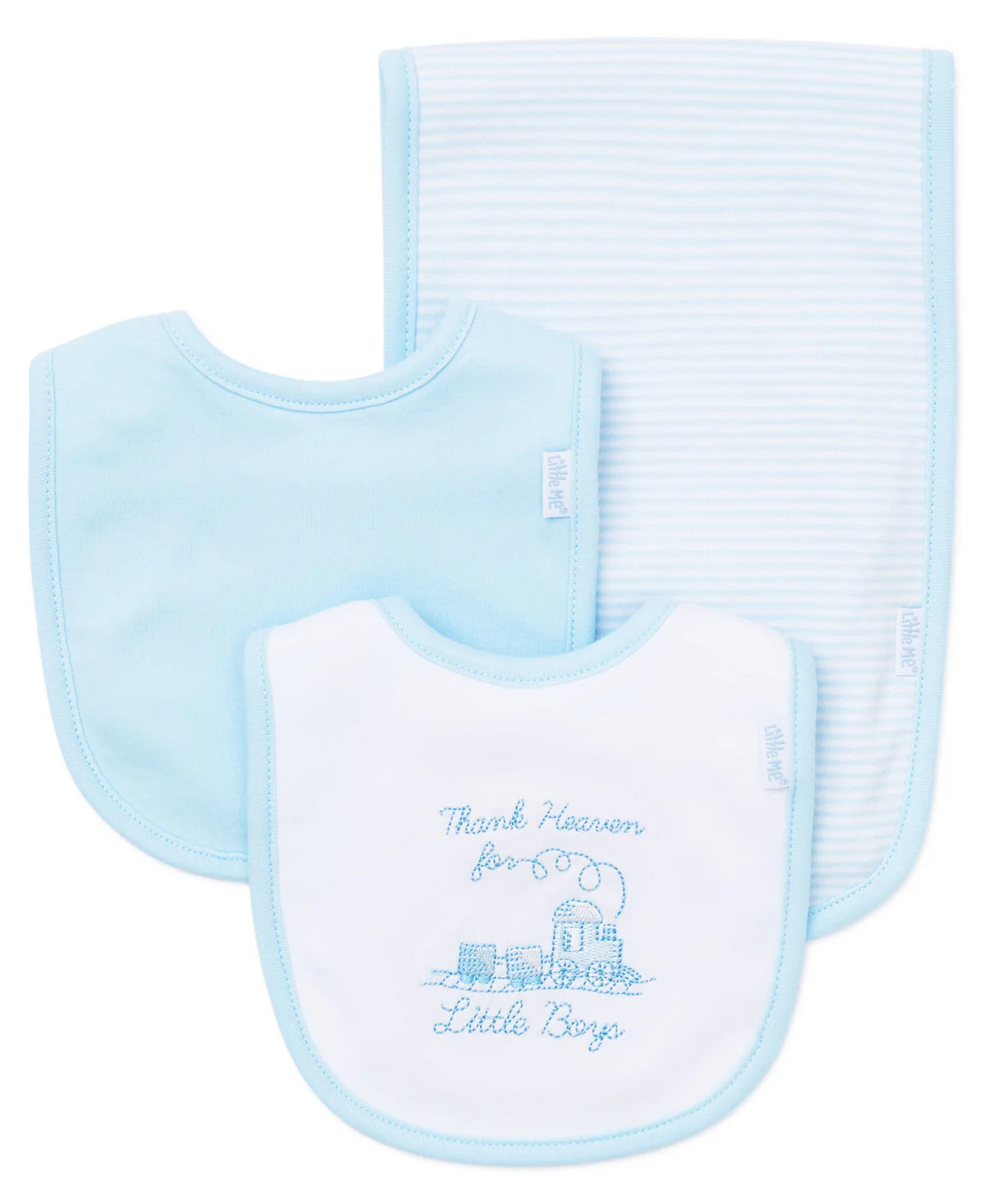 Boy Thanks Bib and Burp Set