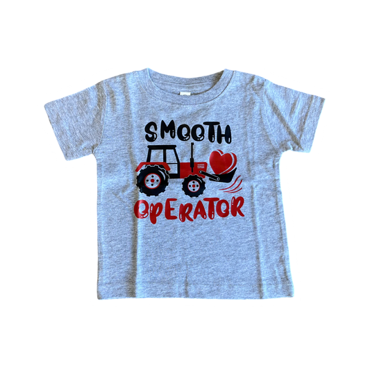 Smooth Operator Valentine's Day Gray Graphic SHORT SLEEVE shirt