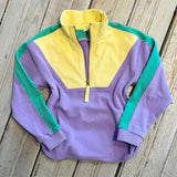 Pastel Mardi Gras 1/4 zip sweatshirt