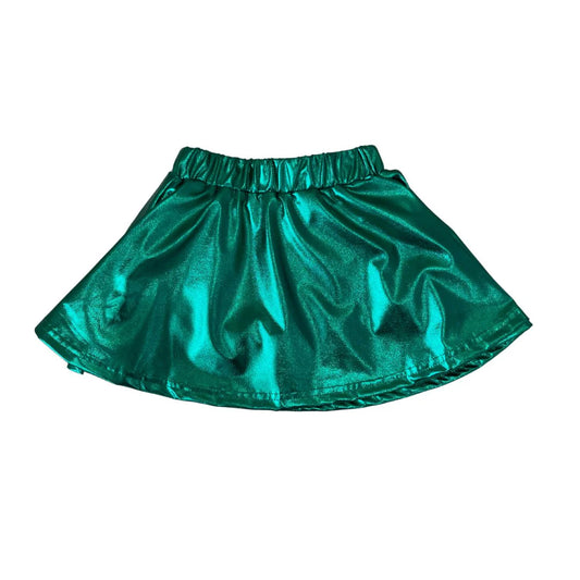 Green Metallic Skort