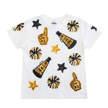 Saints Sequin Cheer Shirt
