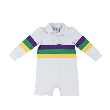 Mardi Gras Rugby Romper