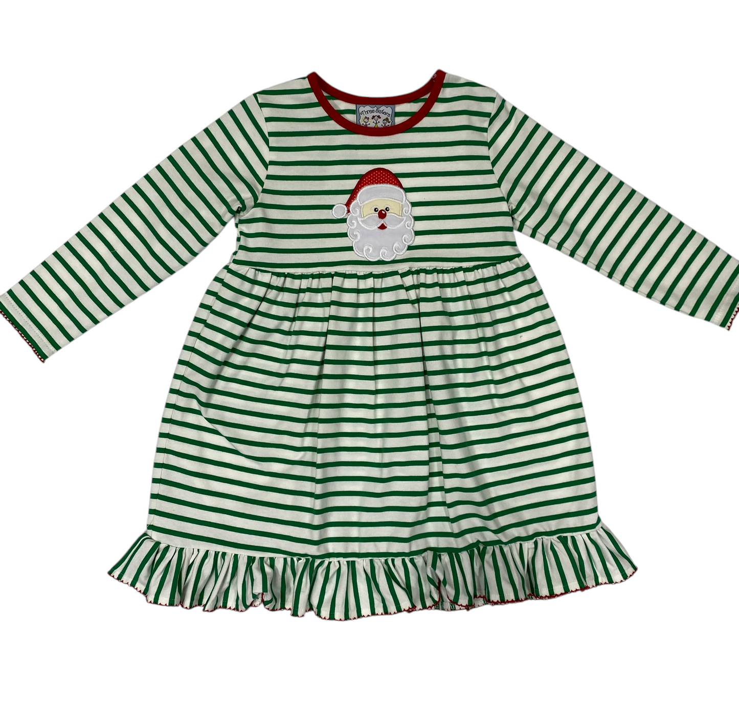 Santa Appliqué Long Sleeve Dress