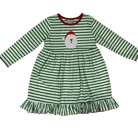 Santa Appliqué Long Sleeve Dress