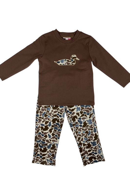 Camo Duck Appliqué Pant Set