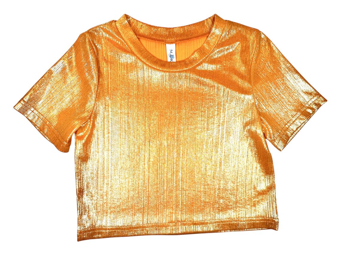 Metallic Gold Skort Set