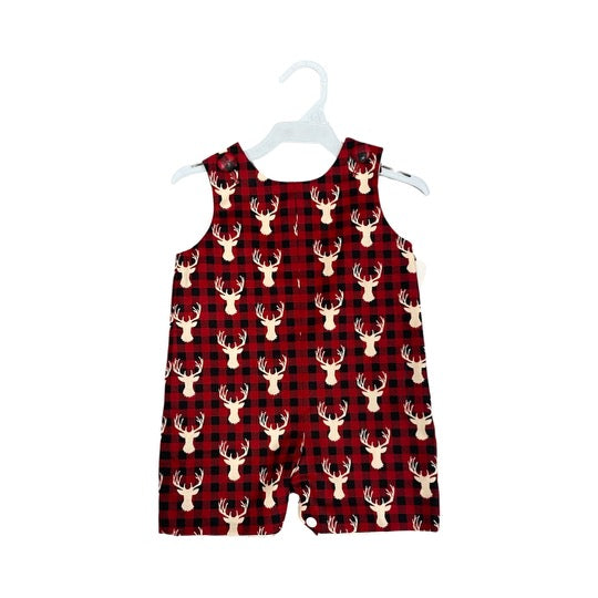 plaid deer shortall