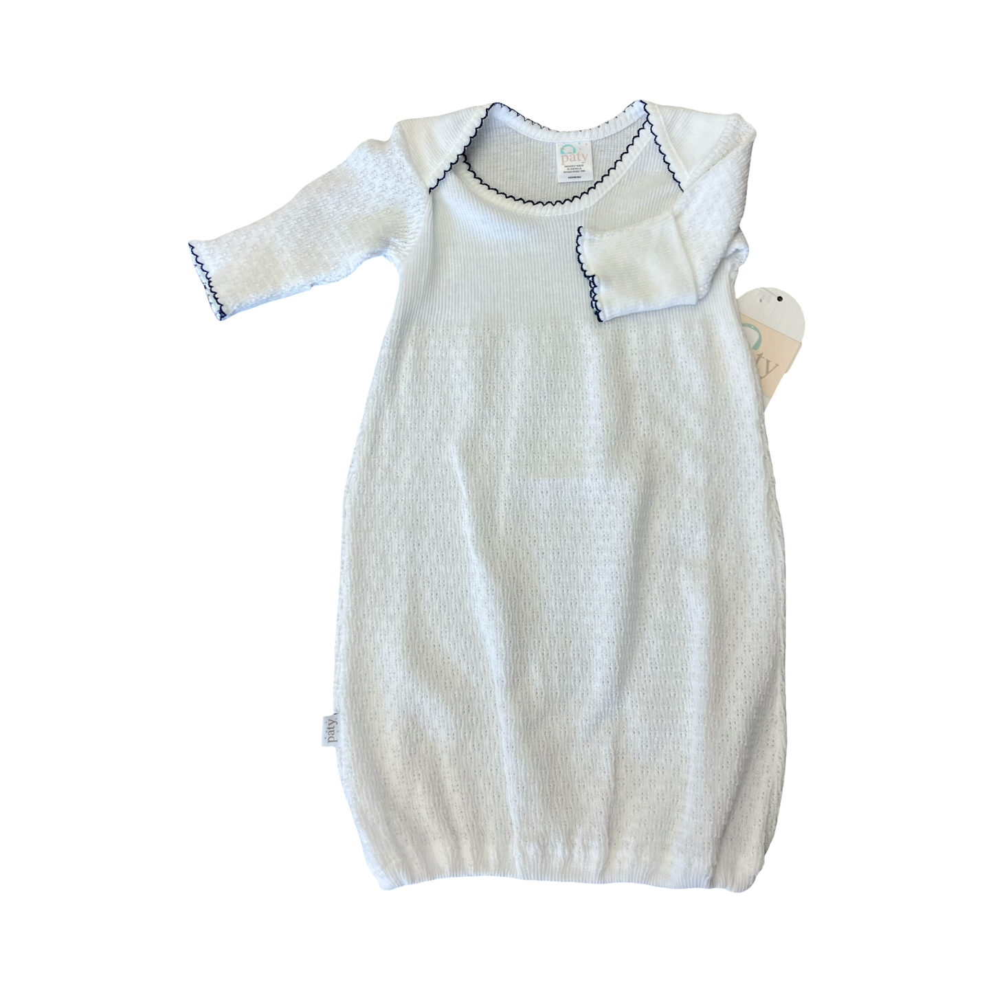 Paty Knit Overlap Shoulder Gown