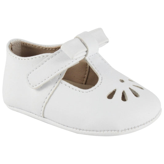 Brynna White T-Strap Infant Shoe