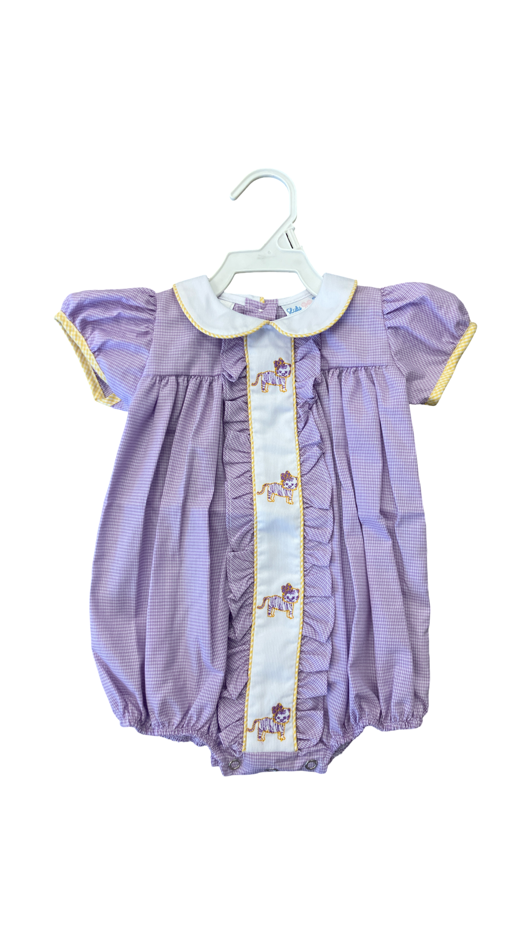 Lavender Gingham LSU Bubble and Dress