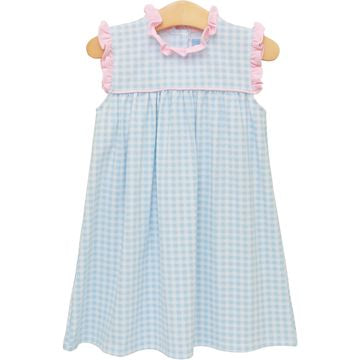 Meredith Light Blue Gingham/Light Pink Dress
