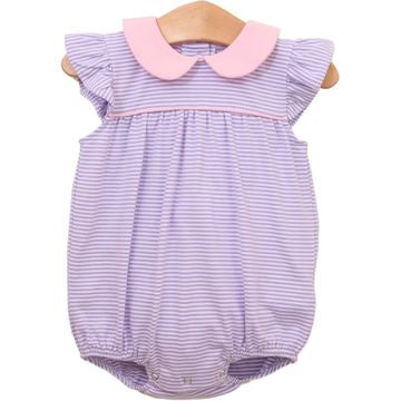 Genevieve Lavender Stripe/Light Pink Bubble