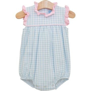 Meredith Light Blue Gingham/Light Pink Bubble