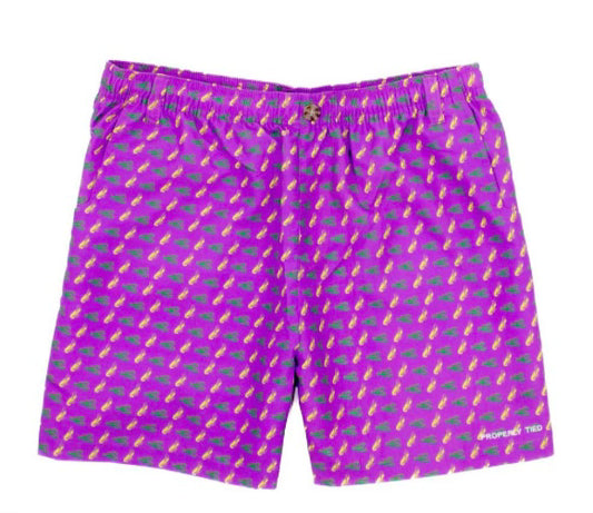 Properly Tied Mallard Purple Crawfish Shorts