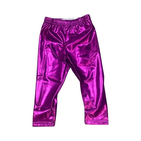 purple metallic leggings