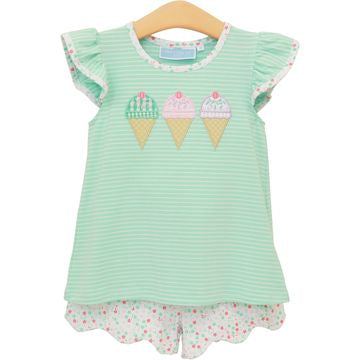Triple Scoop Flutter Short Set
