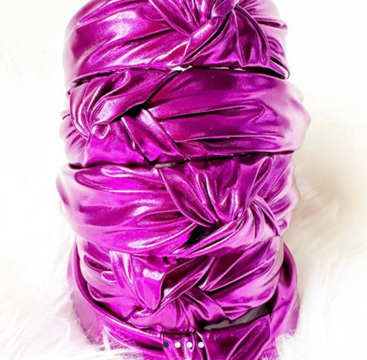 purple metallic headband