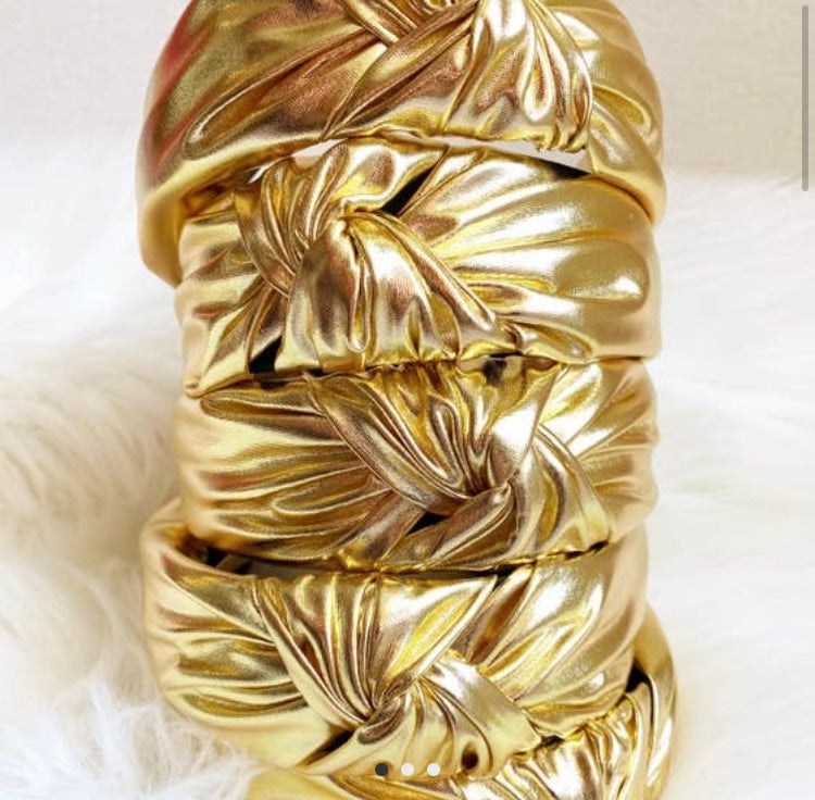 gold metallic headband