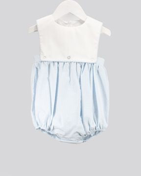 Light Blue Gingham Seersucker Straps Joseph Bubble