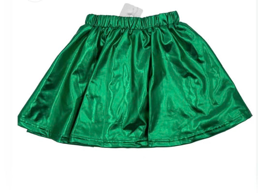 green wave metallic skort