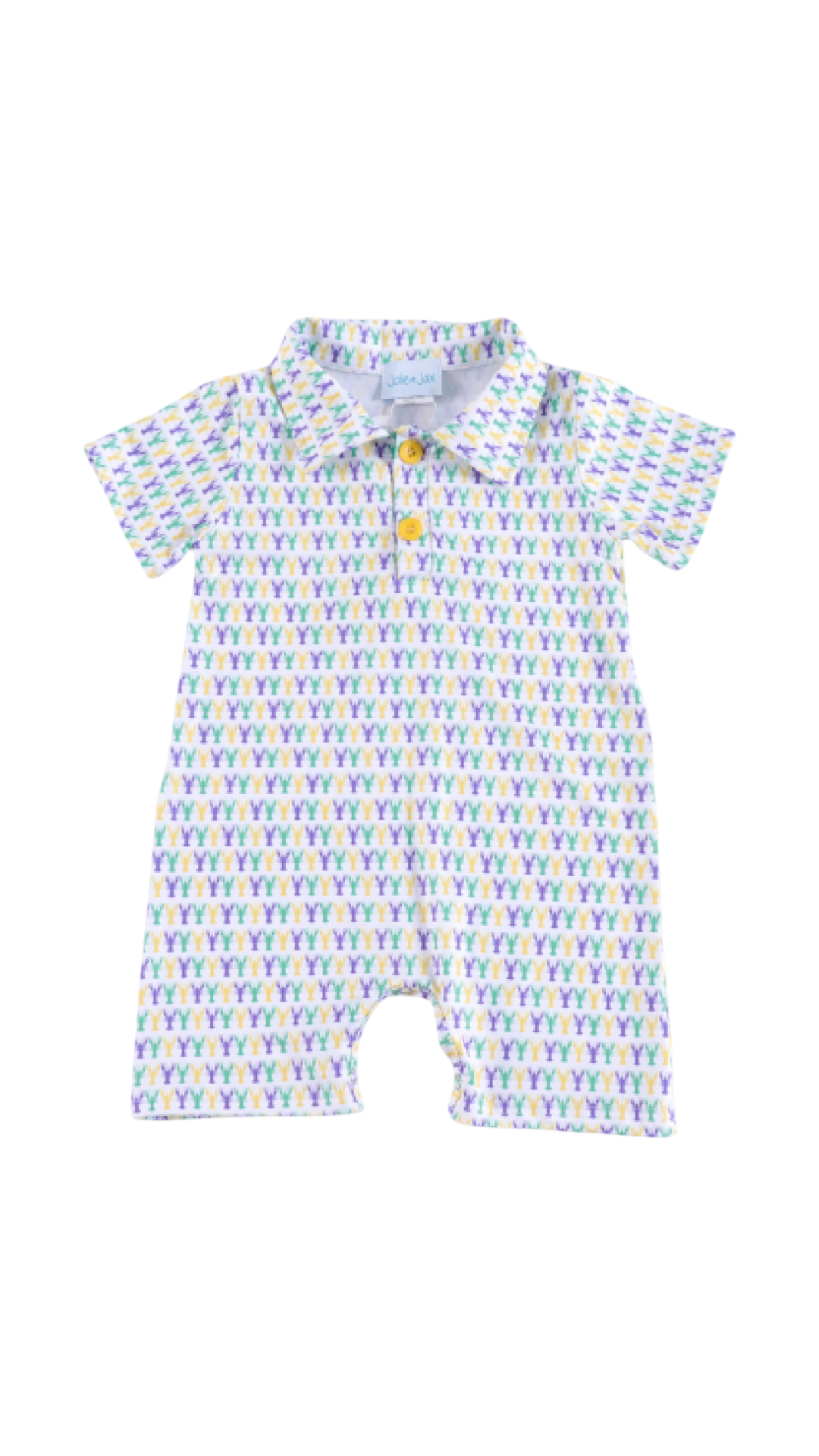 Mardi Gras Crawfish Polo Romper
