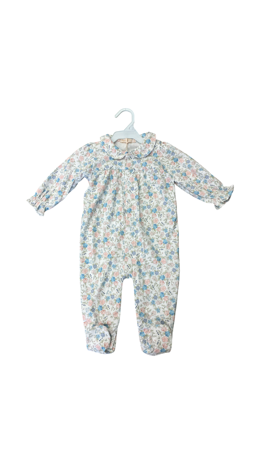 Soft Floral Pima Footie