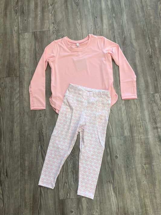 Pink Bows Athletic Legging Set