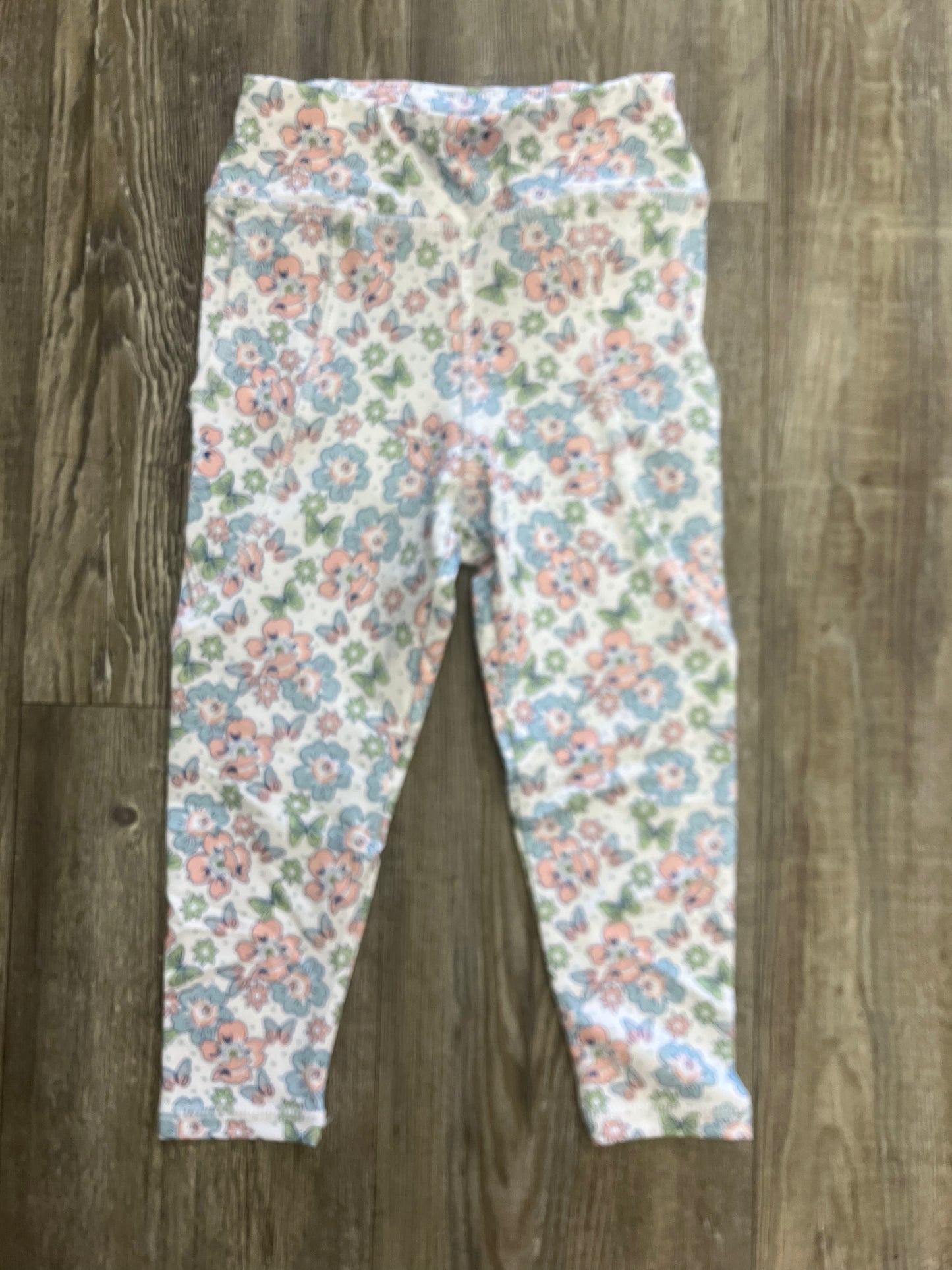 Ice Blue Butterfly/Floral Athletic Legging Set