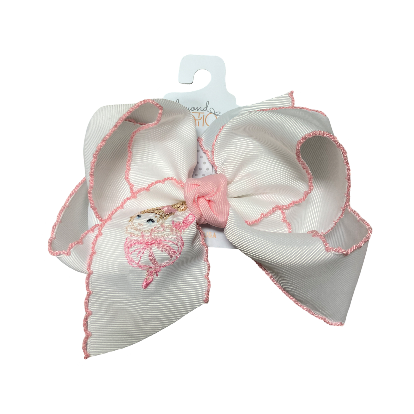 Monogrammed ballerina bow