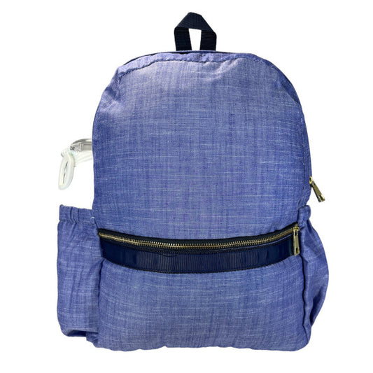 Medium navy chambray backpack