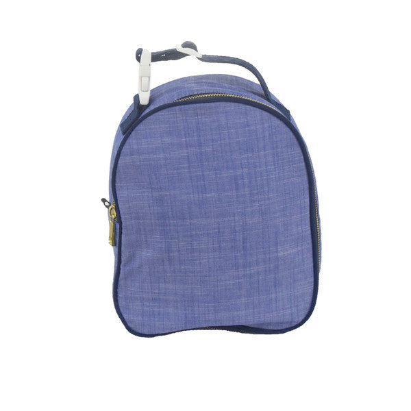 Navy chambray lunchbox