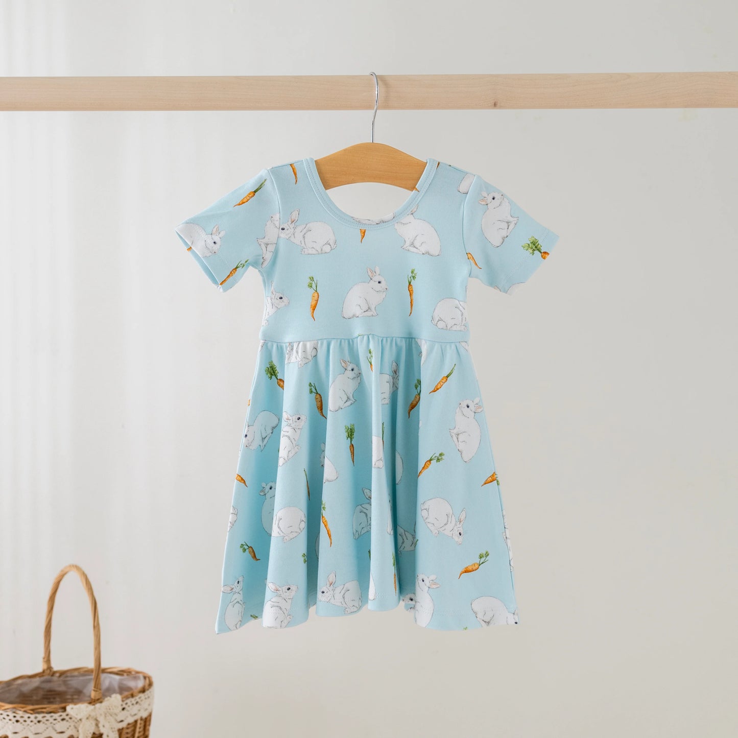 Blue easter bunny twirl dress