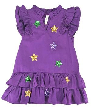 Mardi Gras Sequin Star Dress