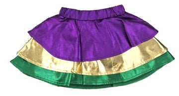 Mardi Gras Metallic Layered Skort