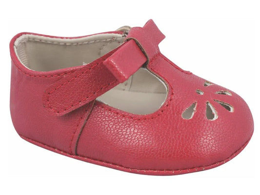 Red  Brynna infant t-strap shoe