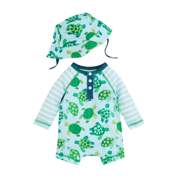 turtle rash guard romper