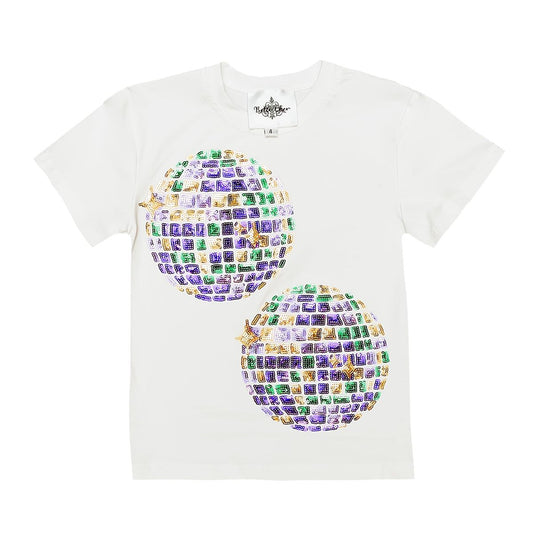 Mardi Gras sequin disco balls shirt