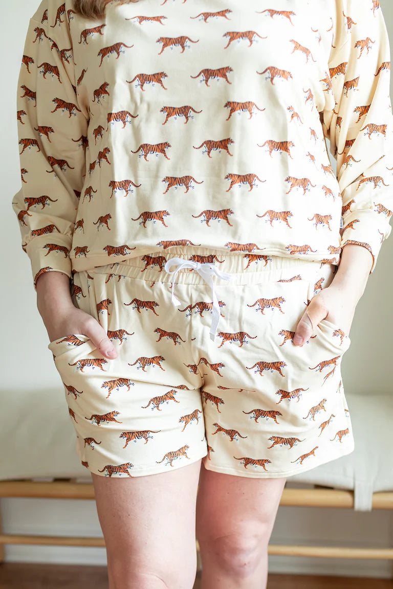 Kids and Ladies Tiger Bamboo Sweatshirt Set