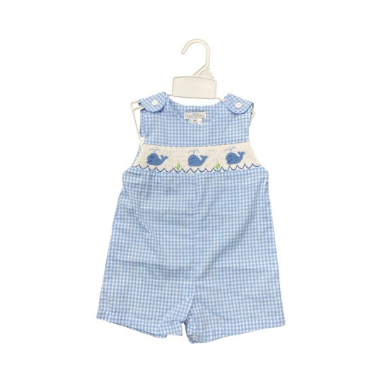 whale sunsuit romper