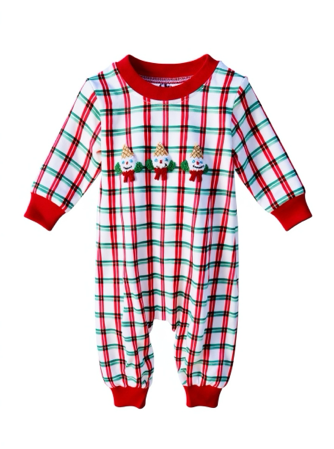 Cajun Snowman Boy Romper