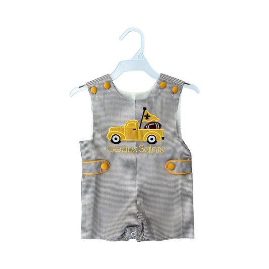 Geaux Saints truck and football shortall