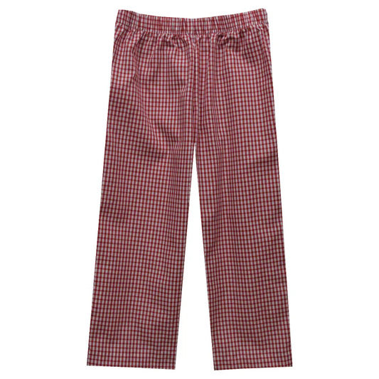 Red gingham pull on pants