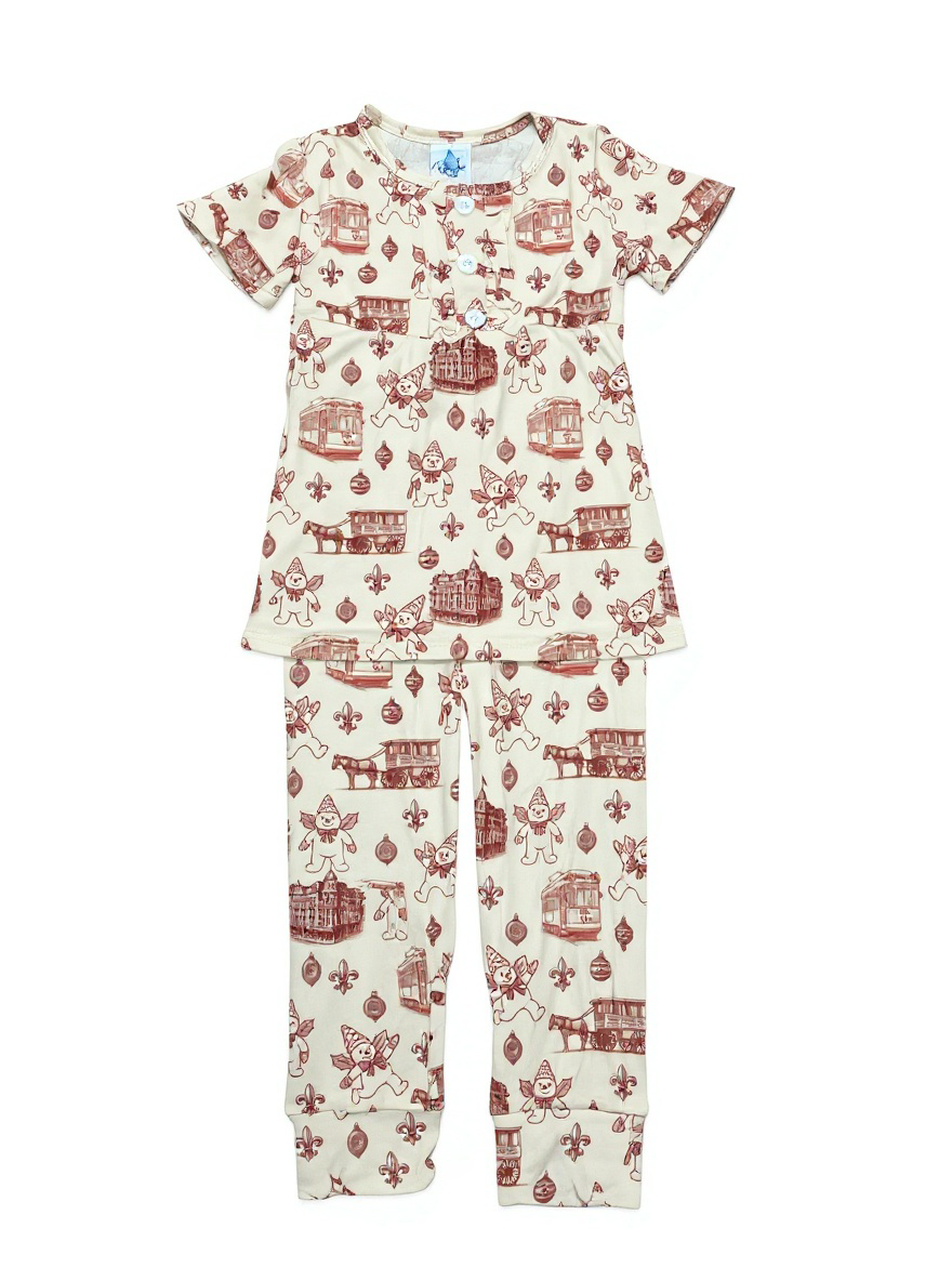 Nola Snowman Toille Bamboo Pajamas