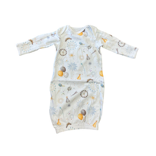 Happy New Year organic cotton gown