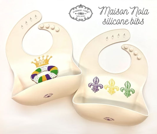 Mardi Gras Silicon Bibs