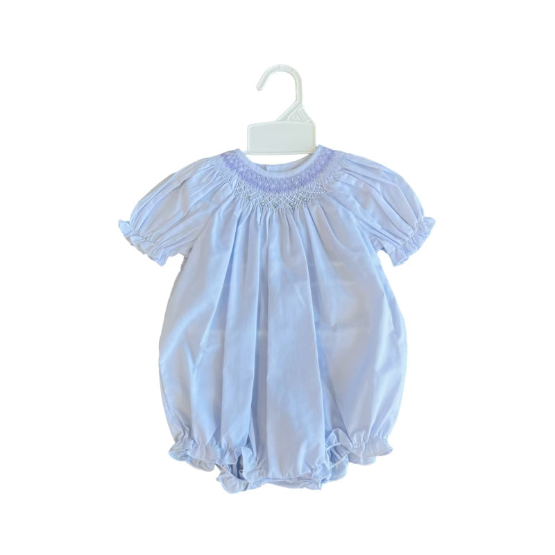 Lavender smocked bubble